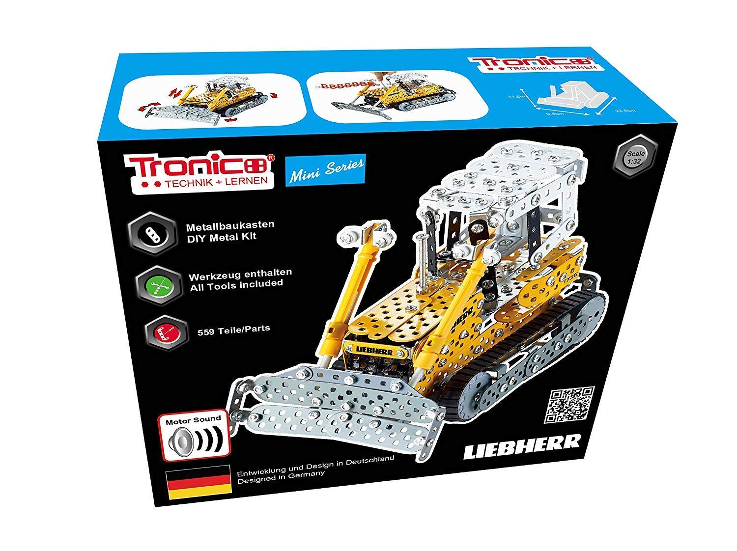 Tronico Mini Series Bulldozer Liebherr Metallbaukasten ab 8 Jahren 